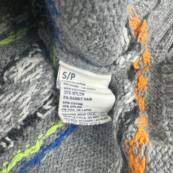 American Eagle Outfitters Men’s Sz Small Gray Fair Isle Crew Neck Sweater - Picture 5 of 5